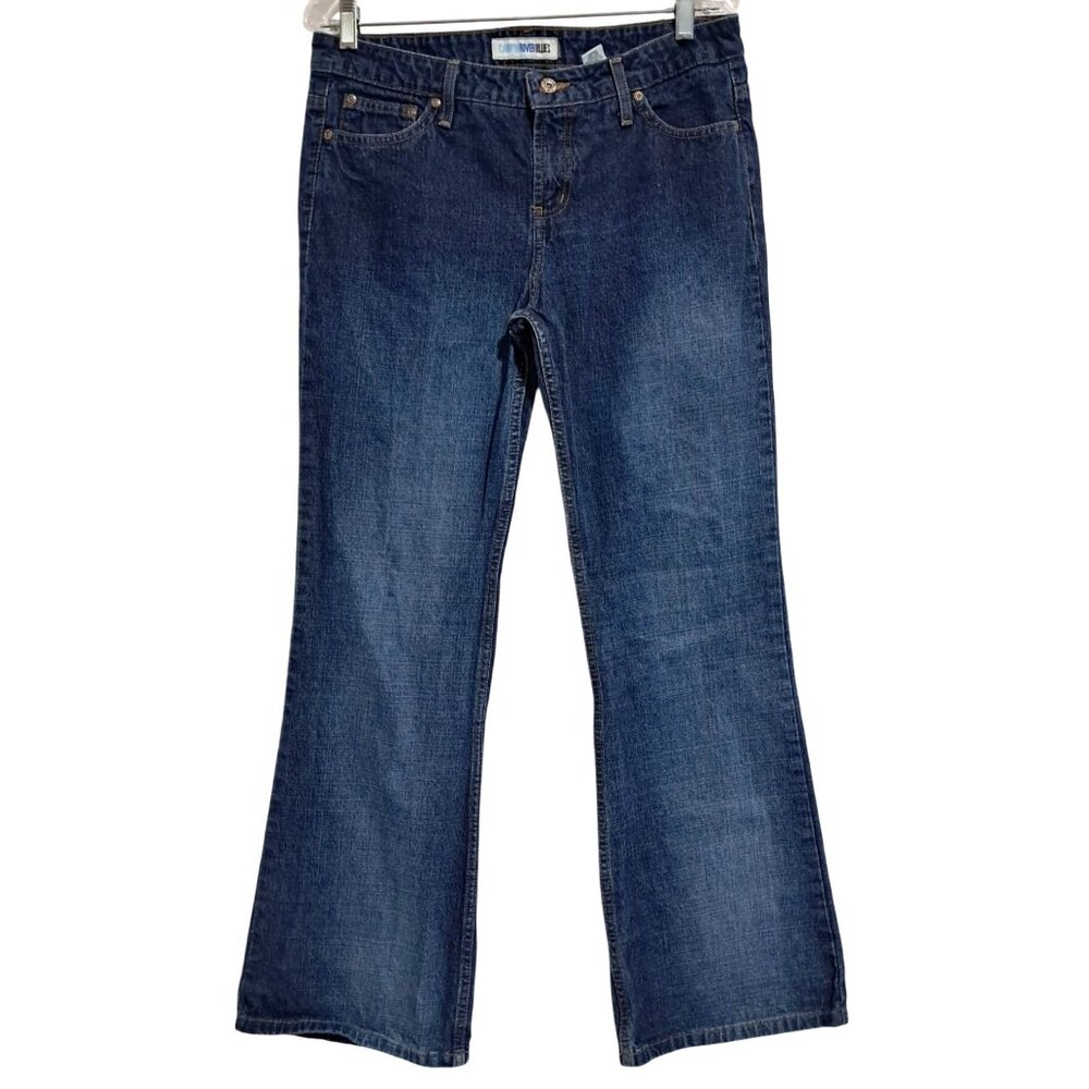 Y2K Flare Jeans Canyon River Blues Womens Juniors Size 13 Dark Wash 100% Cotton